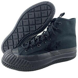 Converse High Tops Mens Size 9 Bosey MC Womens 10.5 Triple Black Water Repellent